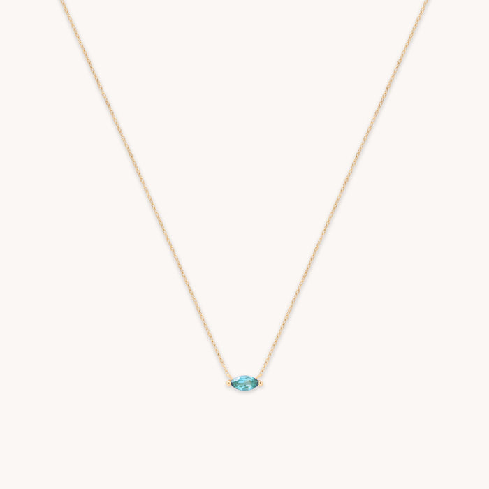 Alexandrite Marquise Necklace in Solid Gold