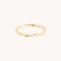 Twist Band Ring in Solid Gold