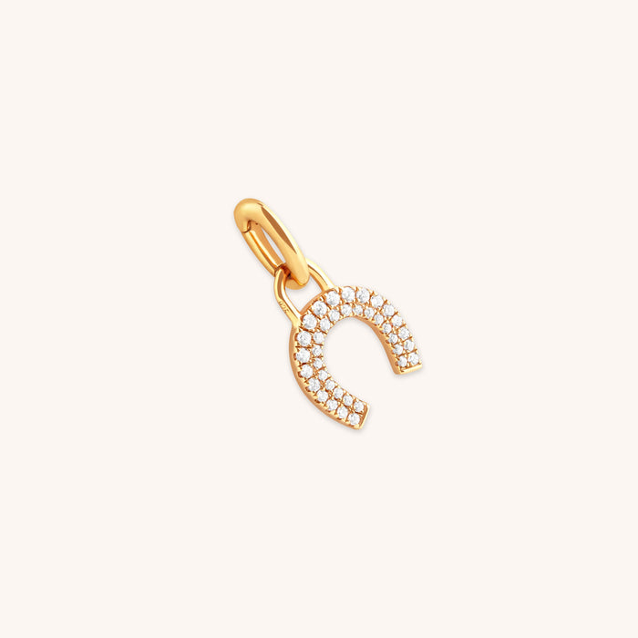 Horseshoe Talisman Charm in Gold