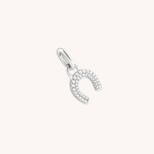 Horseshoe Clip Charm in Silver