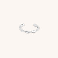 Twist Ear Cuff in Silver