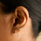 Flat Back Labret Studs - Diamond Bezel Cluster Piercing Stud in Solid Gold - Piercing Studs - Astrid &amp; Miyu