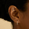 Flat Back Labret Studs - Diamond Bezel Charm Piercing Stud in Solid White Gold - Piercing Studs - Astrid &amp; Miyu