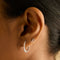 Flat Back Labret Studs - Celestial Moon Piercing Stud in Solid White Gold - Piercing Studs - Astrid &amp; Miyu
