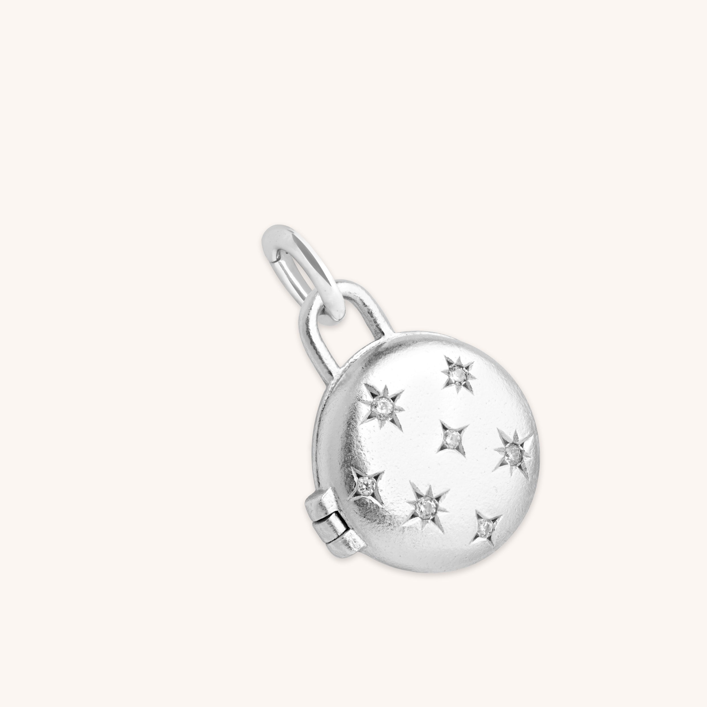 Cosmic Locket Talisman Charm in Silver