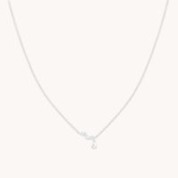 Diamond Marquise Drop Pendant Necklace in Solid White Gold