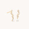 Diamond Marquise Drop Studs in Solid Gold