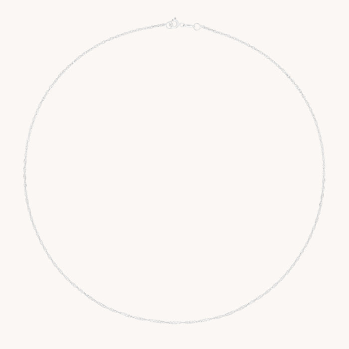 Bold Astrid Chain Necklace in Solid White Gold