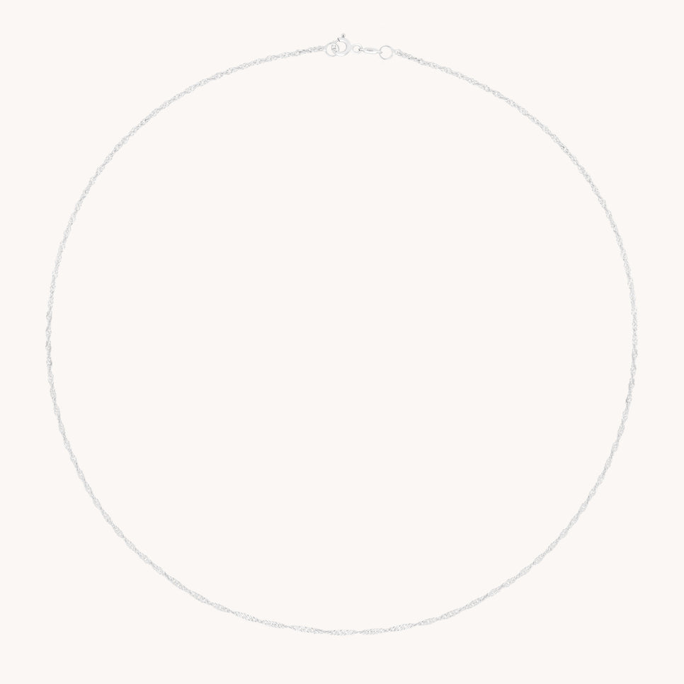 Bold Astrid Chain Necklace in Solid White Gold