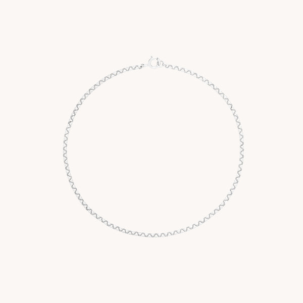 Chelsea Chain Bracelet in Solid White Gold