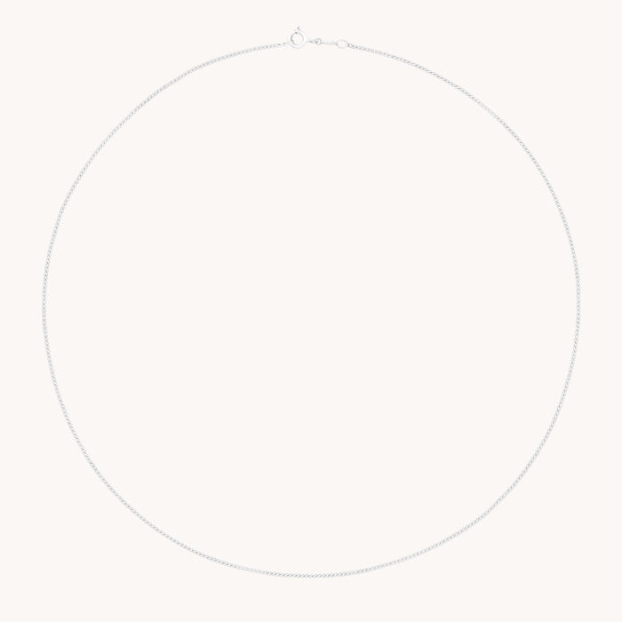 Bold Miyu Chain Necklace in Solid White Gold