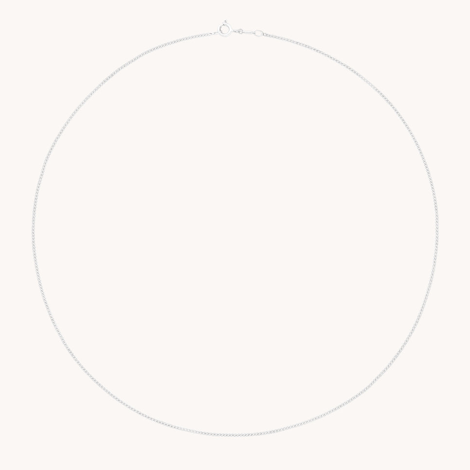 Bold Miyu Chain Necklace in Solid White Gold