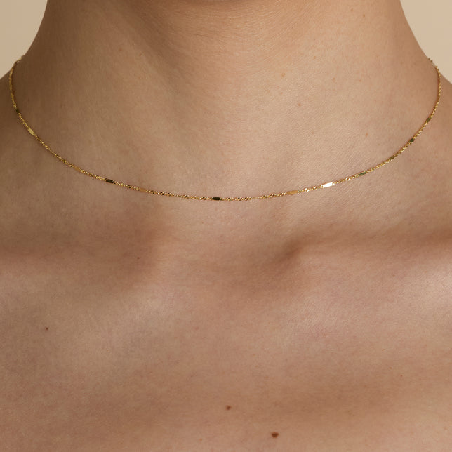 Astrid Chain Necklace in Solid Gold
