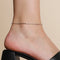 Piccadilly Chain Anklet in Solid White Gold