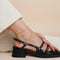 Piccadilly Chain Anklet in Solid White Gold