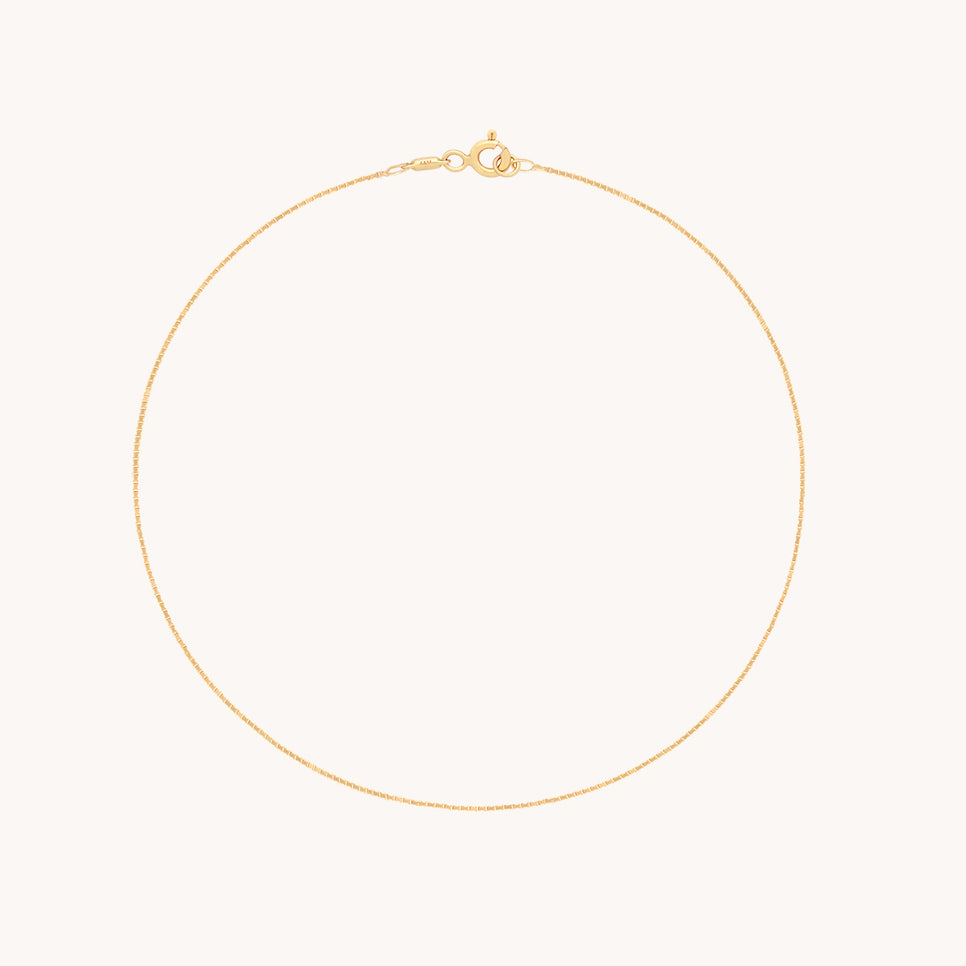 Shoreditch Chain Anklet in Solid Gold