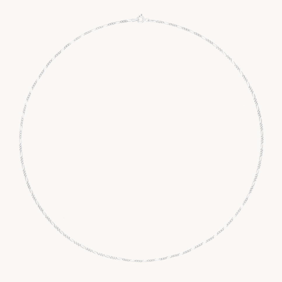 Soho Chain Necklace in Solid White Gold
