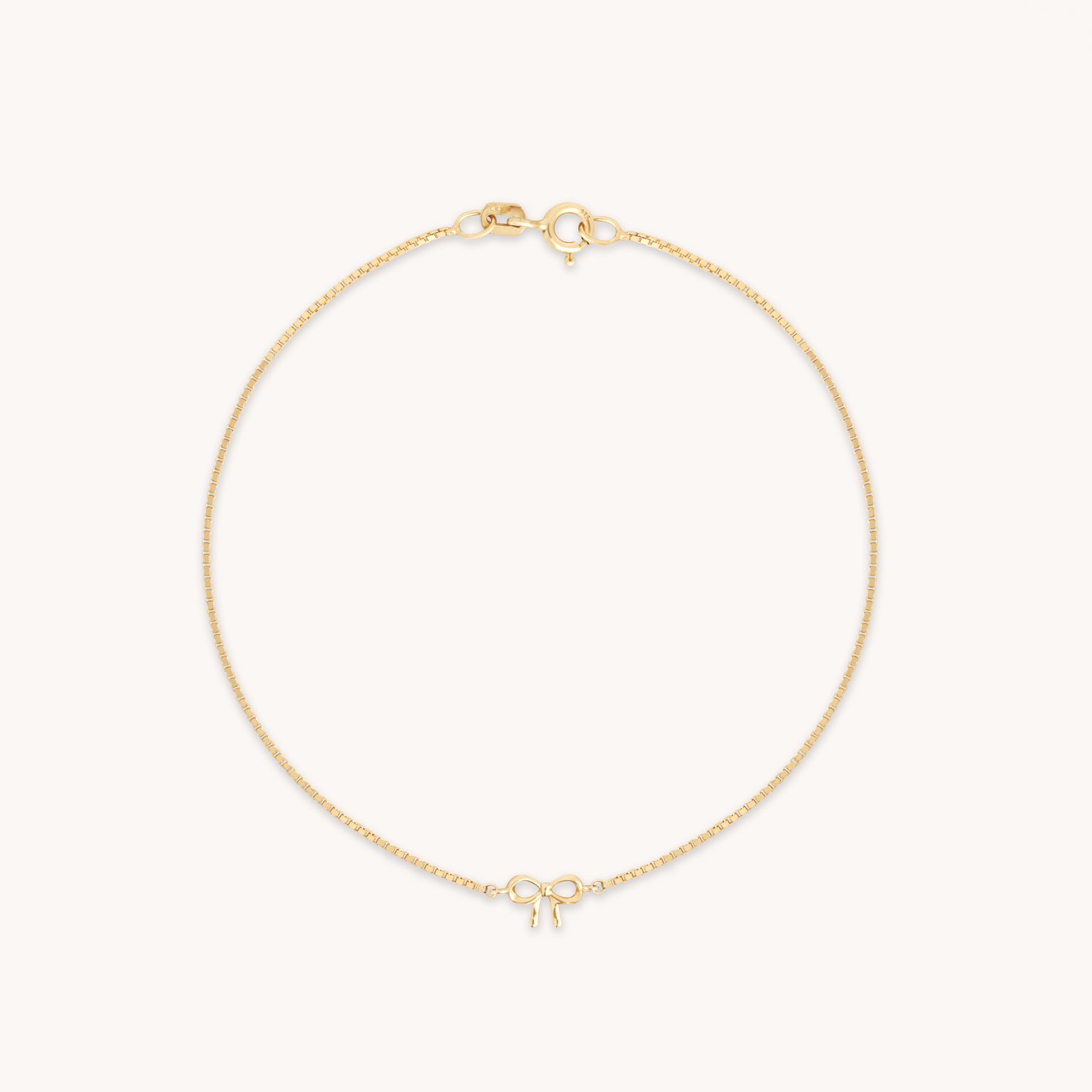 Bow Charm Bracelet in 9k Gold