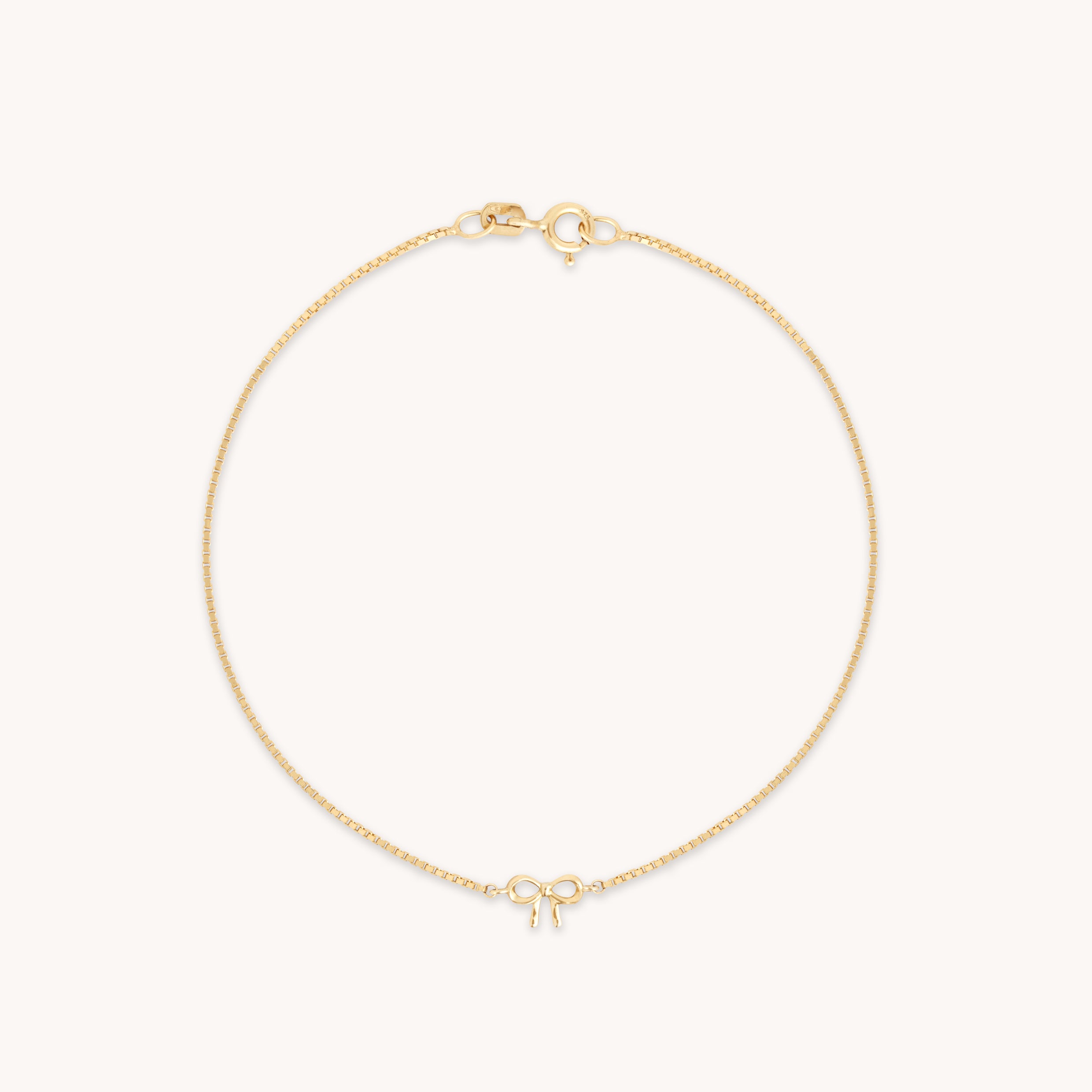 Bow Charm Bracelet in 9k Gold