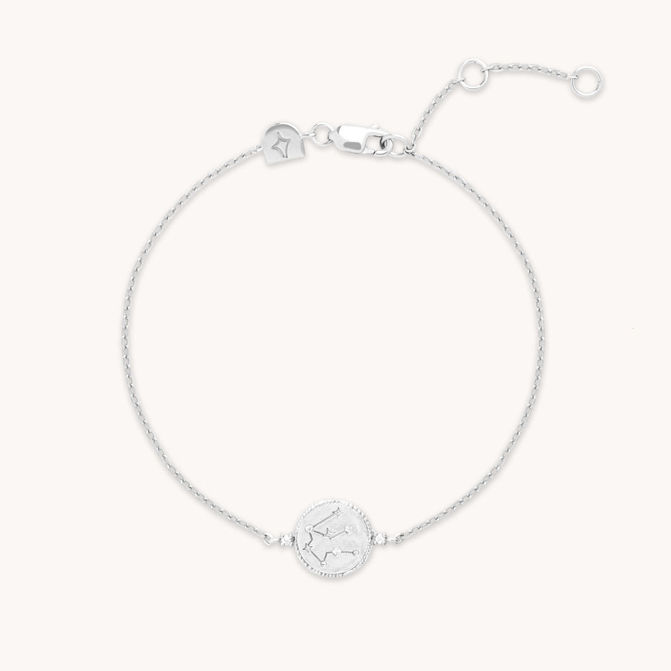 Aquarius Zodiac Bracelet in Silver