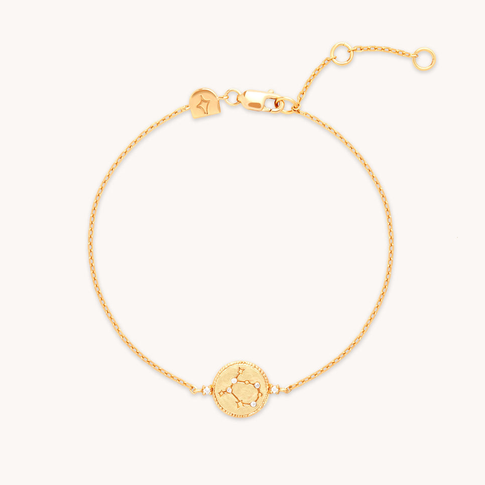 Gemini Zodiac Bracelet in Gold