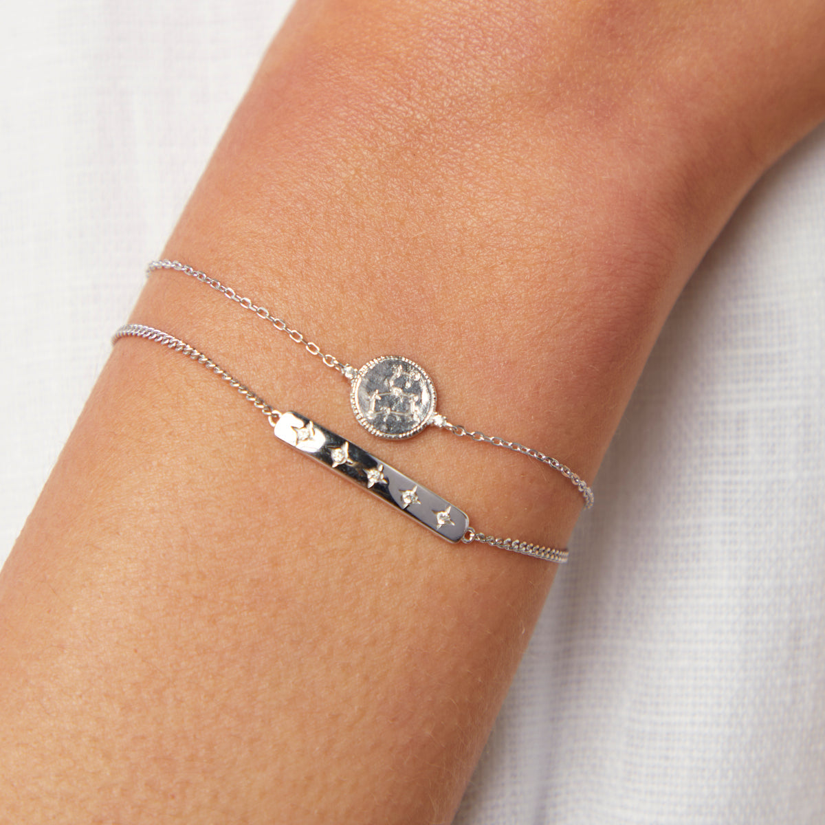 Leo Zodiac Bracelet in Silver