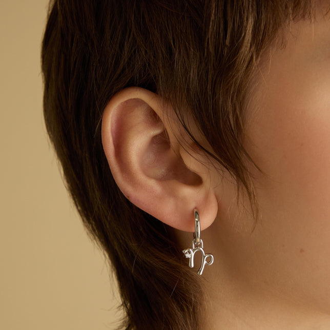 Capricorn Jewellery - Capricorn Zodiac Talisman Charm in Silver - Talisman Charm - Astrid & Miyu