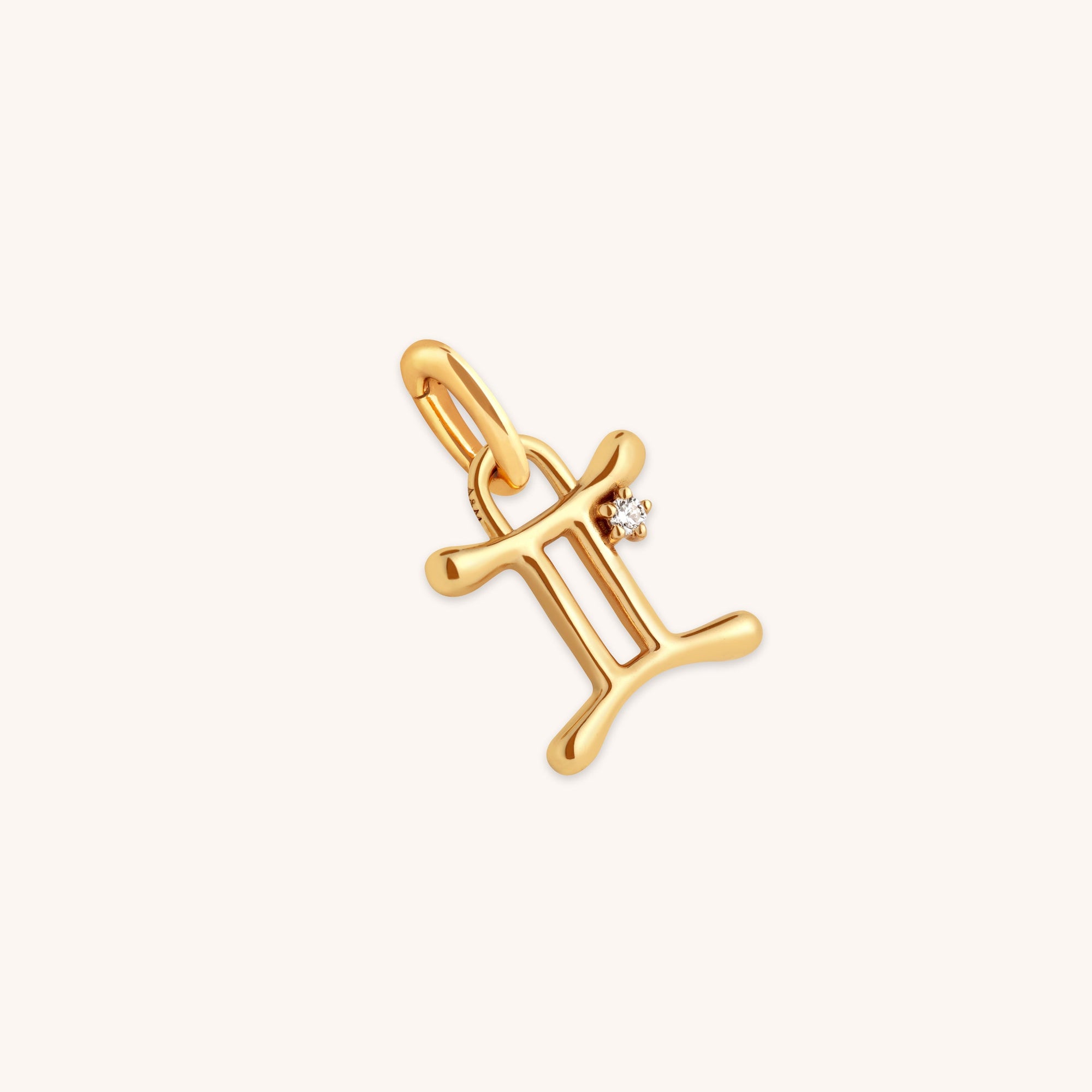 Gemini Zodiac Clip Charm in Gold