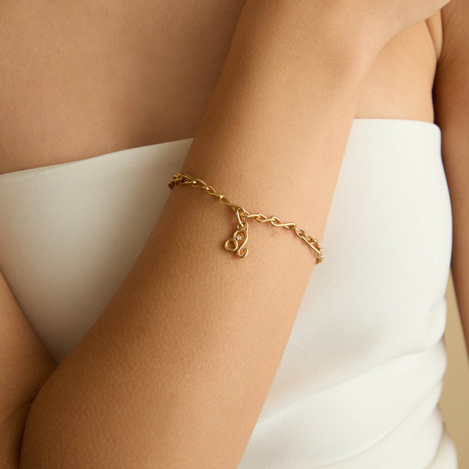 18k Gold Plated Jewellery - Leo Zodiac Talisman Charm in Gold - Talisman Charm - Astrid &amp; Miyu