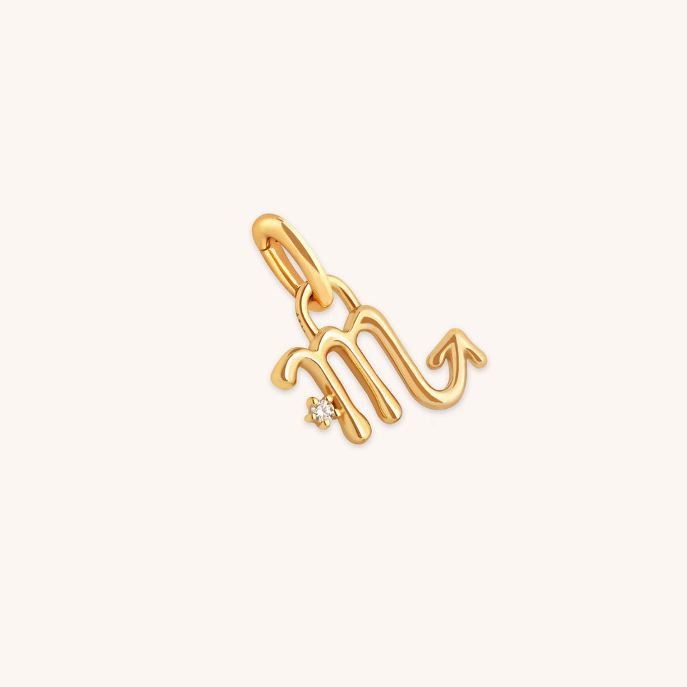 Scorpio Zodiac Talisman Charm in Gold