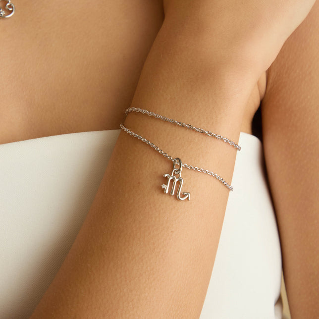 Hoop Charms - Scorpio Zodiac Talisman Charm in Silver - Talisman Charm - Astrid &amp; Miyu