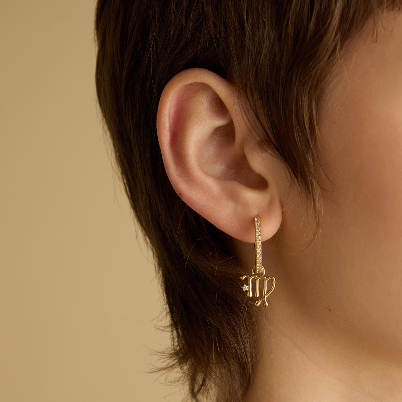 18k Gold Plated Jewellery - Virgo Zodiac Talisman Charm in Gold - Talisman Charm - Astrid &amp; Miyu