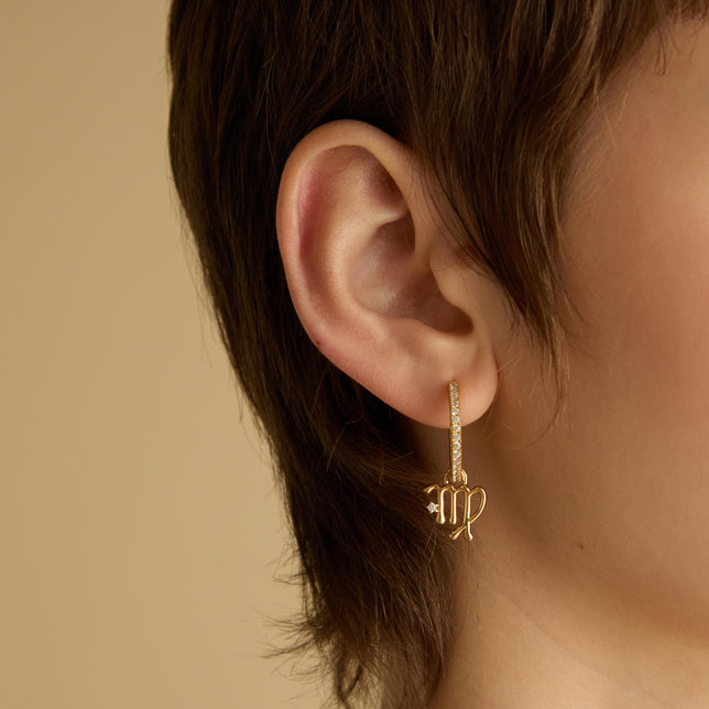 18k Gold Plated Jewellery - Virgo Zodiac Talisman Charm in Gold - Talisman Charm - Astrid &amp; Miyu
