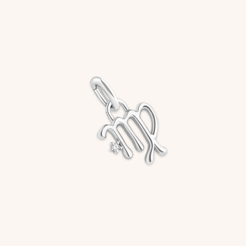Hoop Charms - Virgo Zodiac Talisman Charm in Silver - Talisman Charm - Astrid &amp; Miyu
