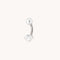 Crystal Cluster Titanium Belly Bar in Silver