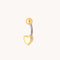 Heart Titanium Belly Bar in Gold-Astrid &amp; Miyu