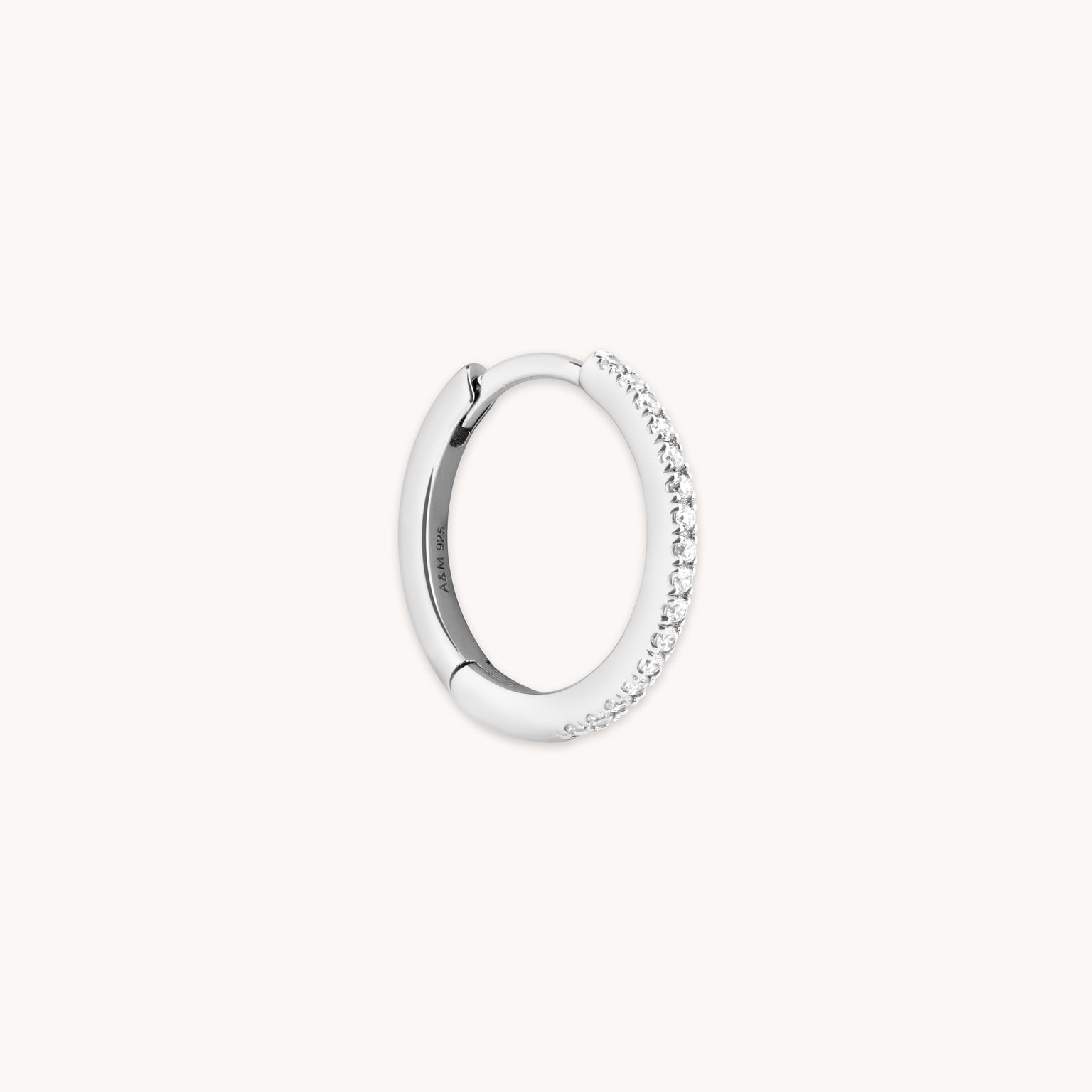 Jewelled Hoop in Silver