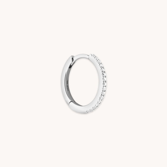 Jewelled Hoop in Silver