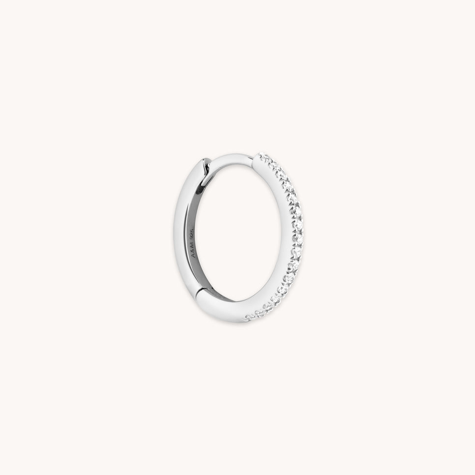 Jewelled Hoop in Silver