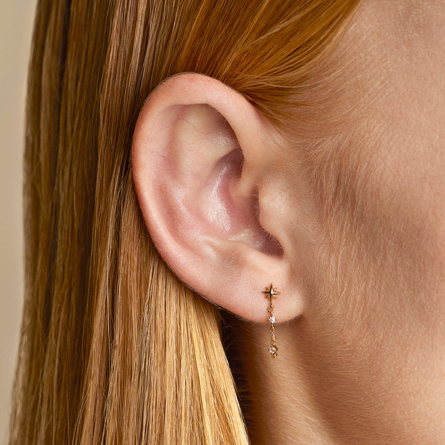 Star Trail Studs Cracker in Gold