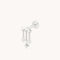 Cosmic Star Multi Charm Hidden Helix in Solid White Gold
