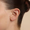 Pear Charm Hidden Helix in Solid White Gold