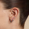 Pear Charm Hidden Helix in Solid White Gold