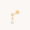 Diamond Cosmic Charm Piercing Stud in Solid Gold-Astrid &amp; Miyu