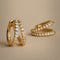 Diamond Pavé Illusion Huggies in Solid Gold