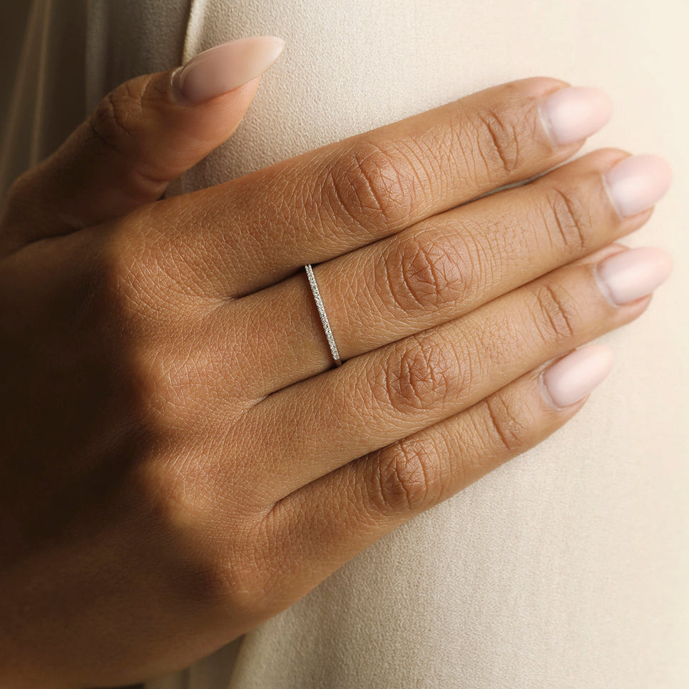 Diamond Eternity Ring in Solid White Gold