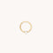 White Topaz Pear Daith Hoop in Solid Gold