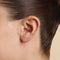 Topaz Marquise Fan Daith Hoop in Solid Gold