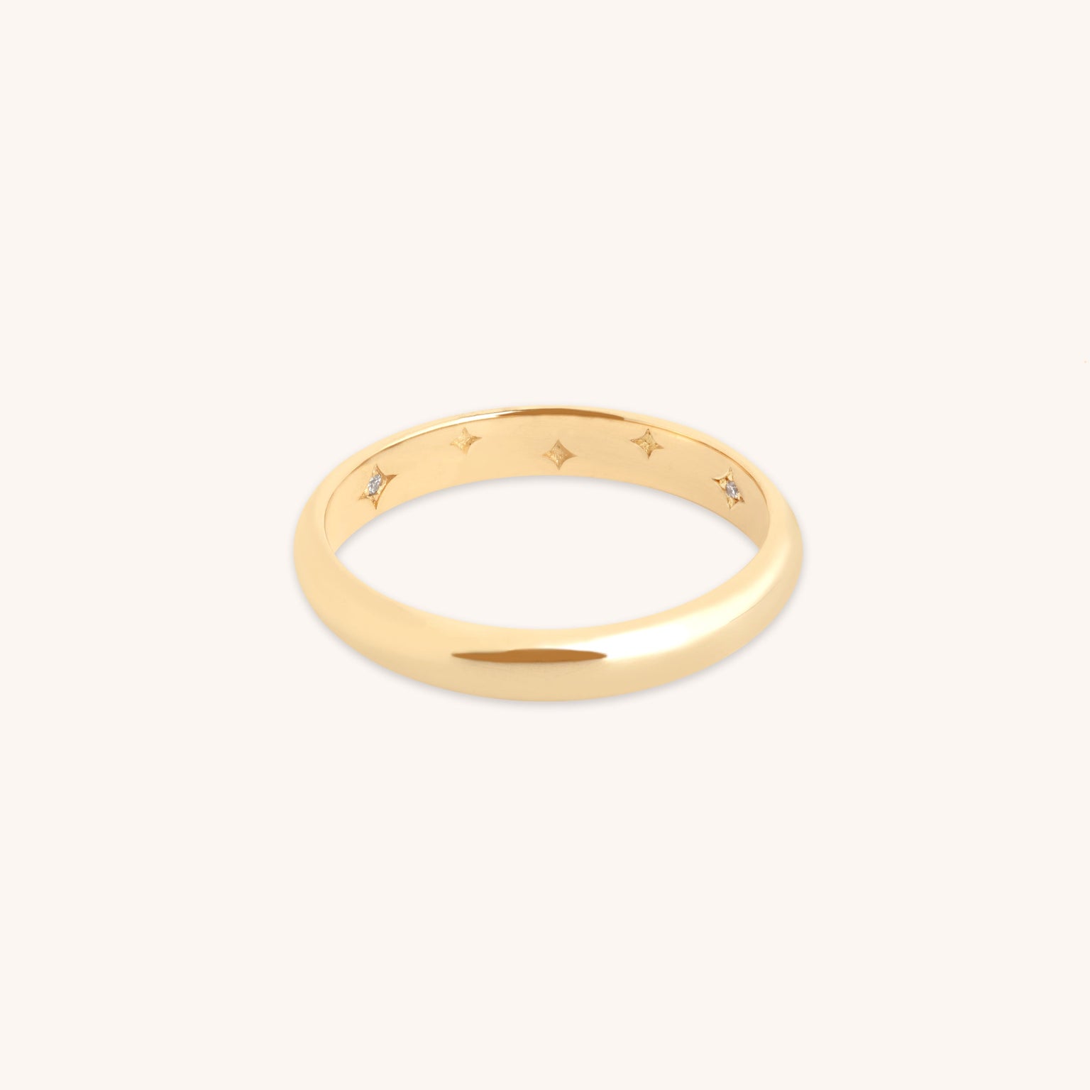 Hidden Cosmic Milestone Ring in Solid Gold-Astrid &amp; Miyu