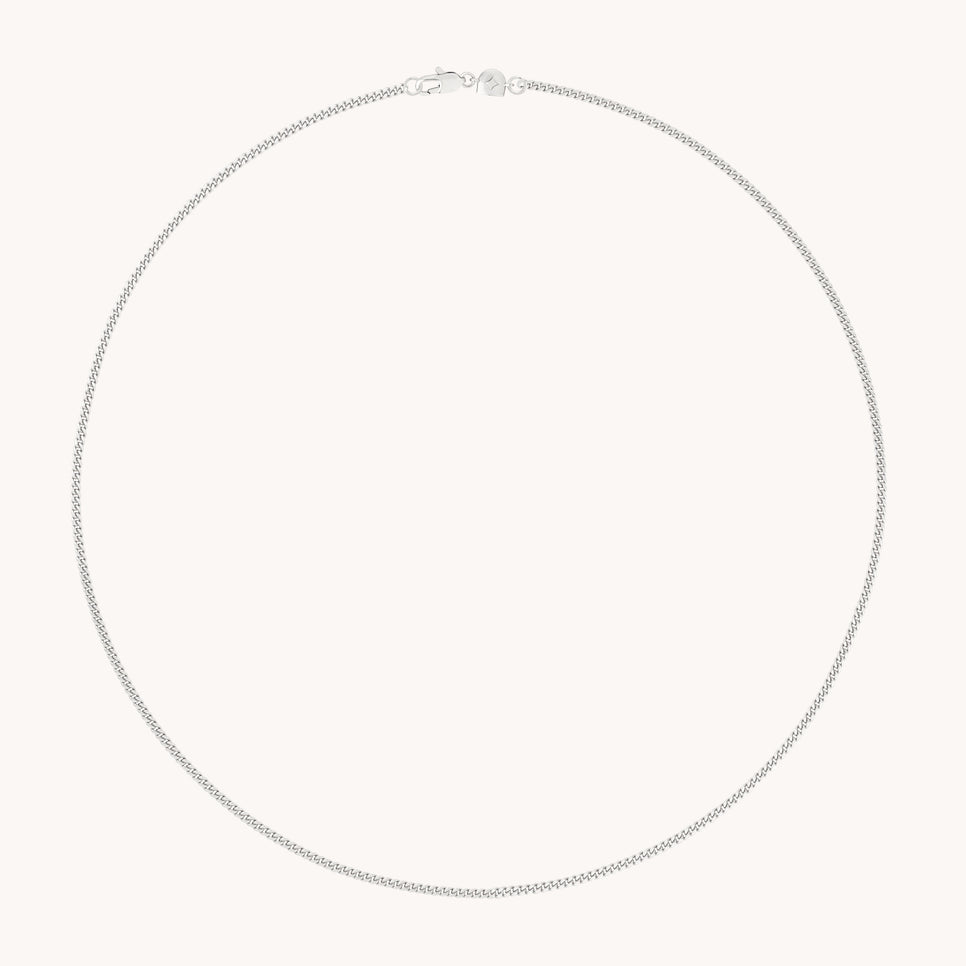 Essential Curb Chain Necklace in Silver